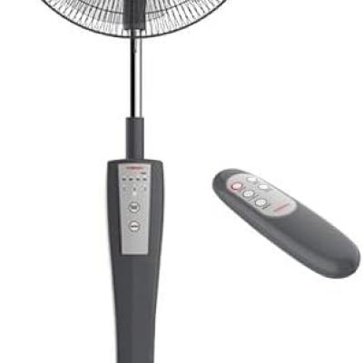 مروحه تورنيدو عمود 16بوصه ريموت 4ريشه رمادى TSF75G