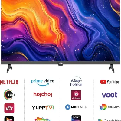 شاشه هاير 50بوصه جوجل 4k ريسيفر بدون فريم H50K80EU