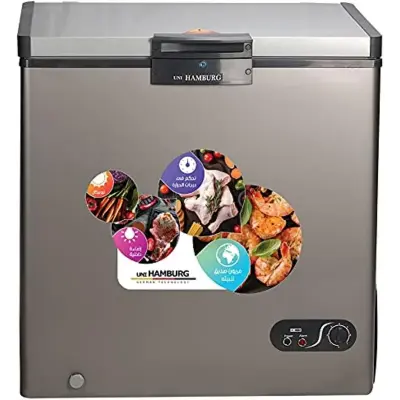 ديب هامبورج افقى 350لتر ستانلس داخلى سلفر CF350SS